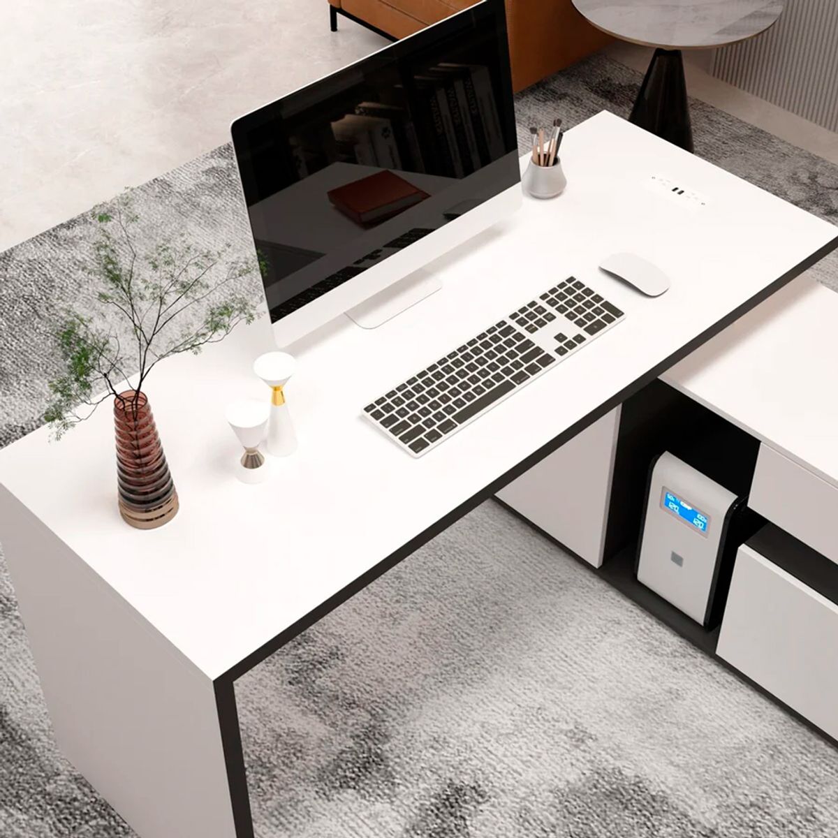 BARAKA HOME - Escritorio Con Cajón Nibeu - Blanco