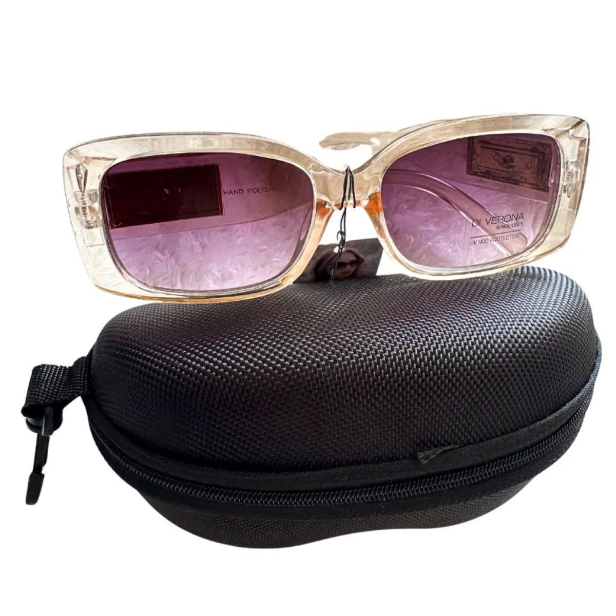 GENERICO - Lentes De Sol Mujer Modelo Borde Transparente Y Estuche