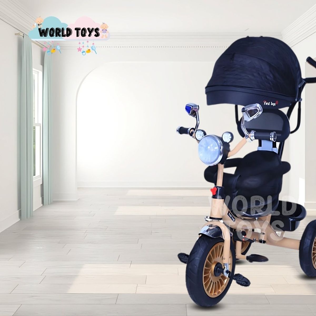 FLIPPER - Triciclo Giratorio con reflector «TRI CHOPPER» Black