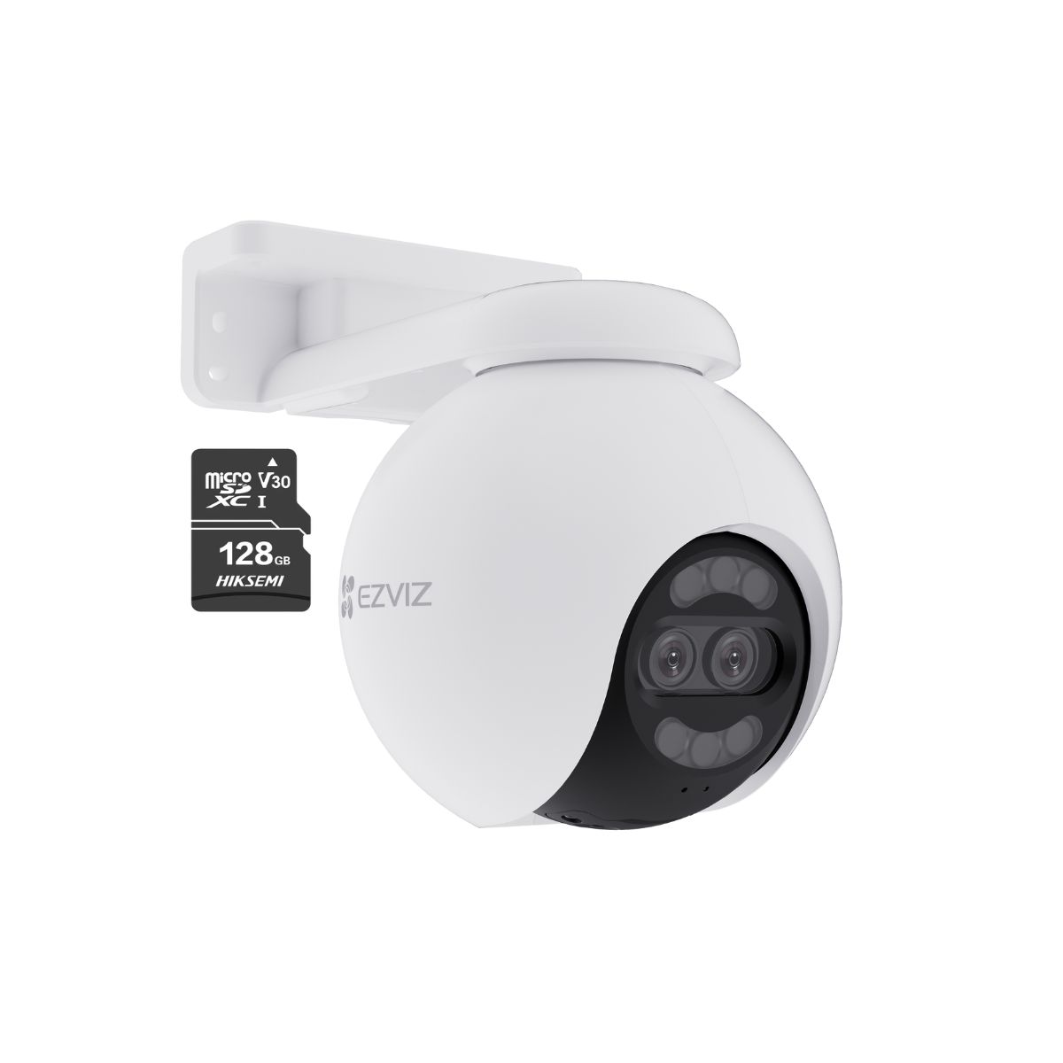 EZVIZ - Cámara de seguridad exterior IP PT H80x Dual 4K +  SD128GB - Ezviz