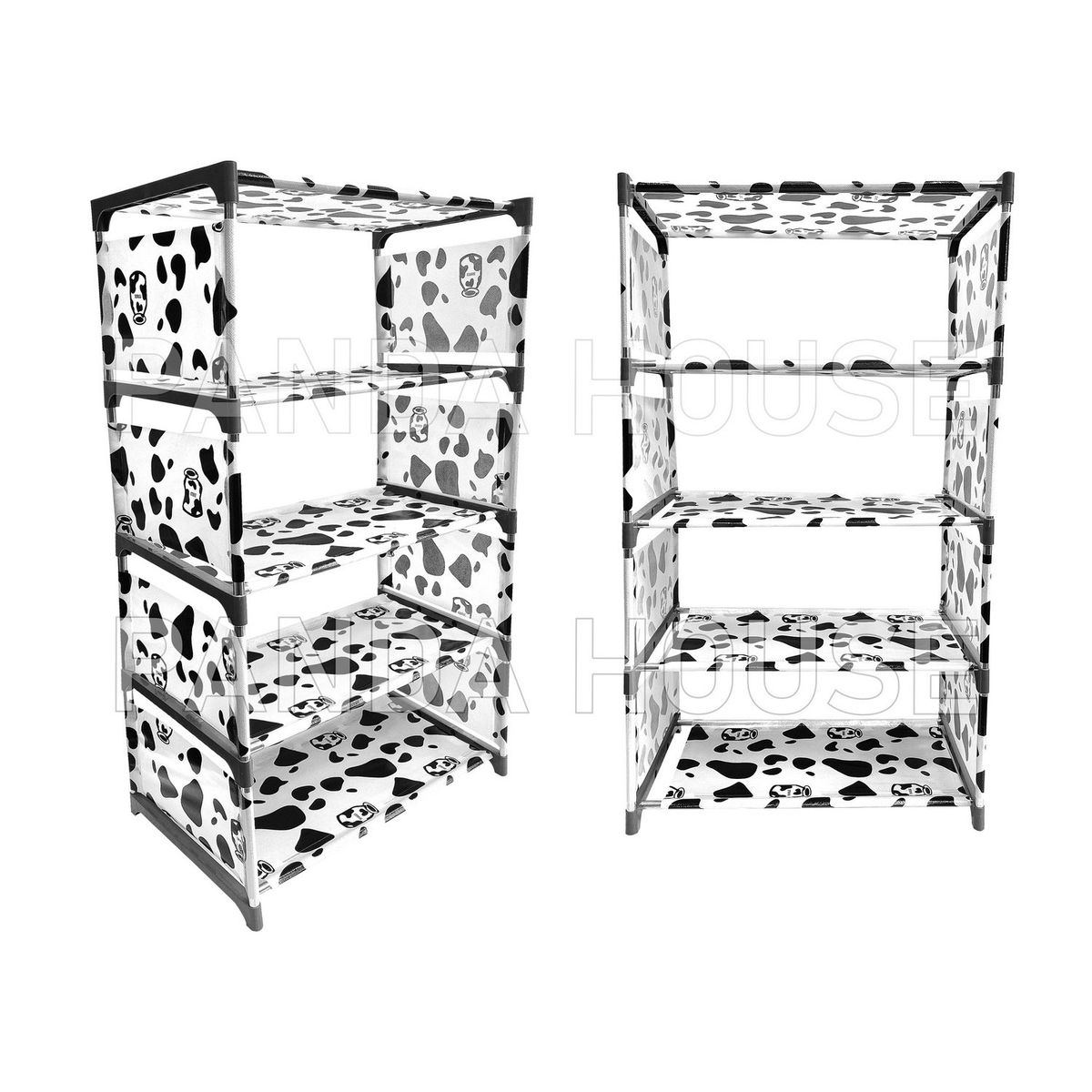 SM - ZAPATERO ORGANIZADOR COLOR BLANCO Y NEGRO 5 PISOS