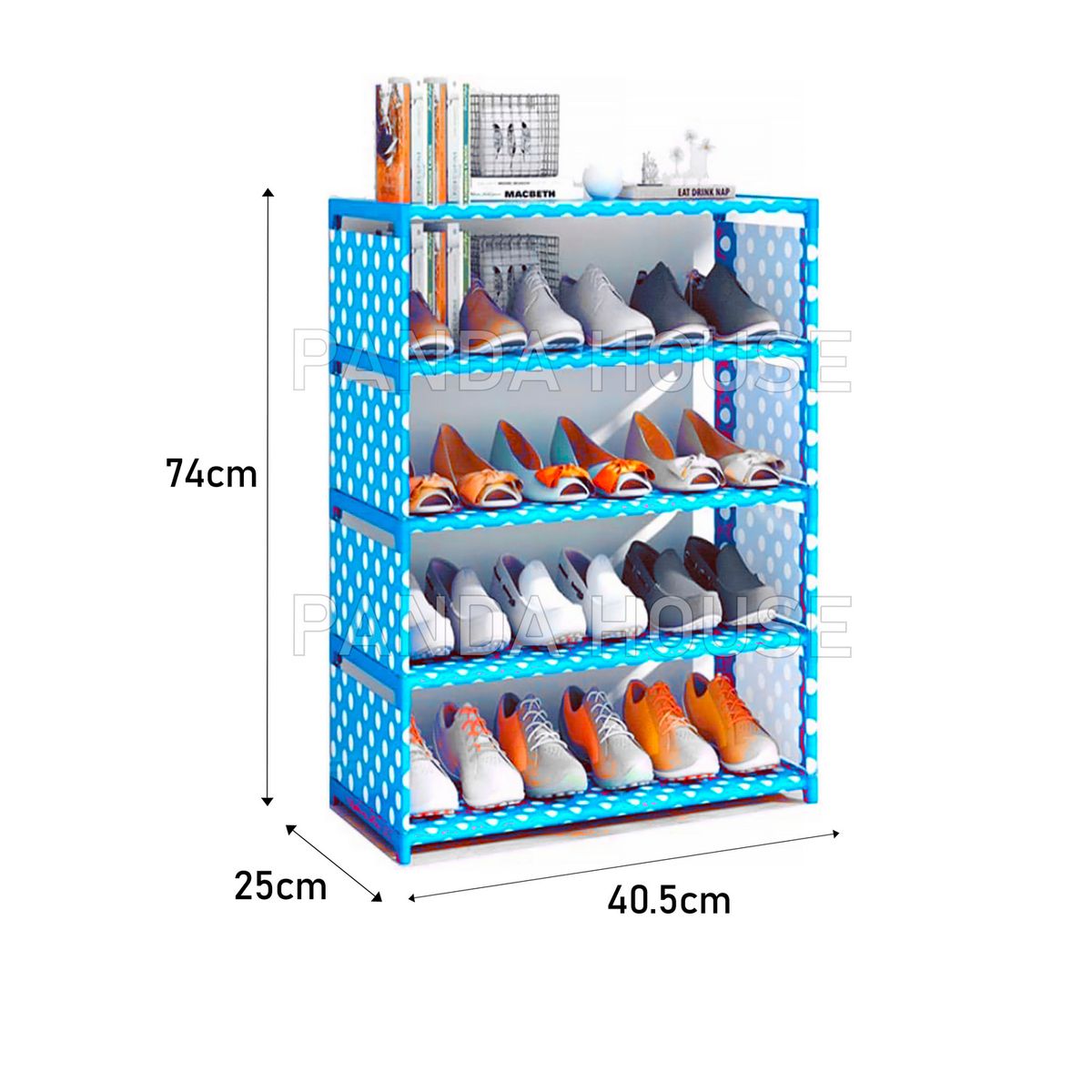 SM - ZAPATERO ORGANIZADOR COLOR CELESTE 5 PISOS