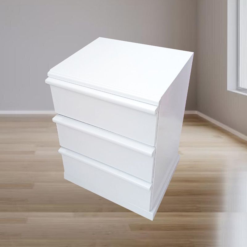 GENERICO - velador blanco 3 cajones auxiliar