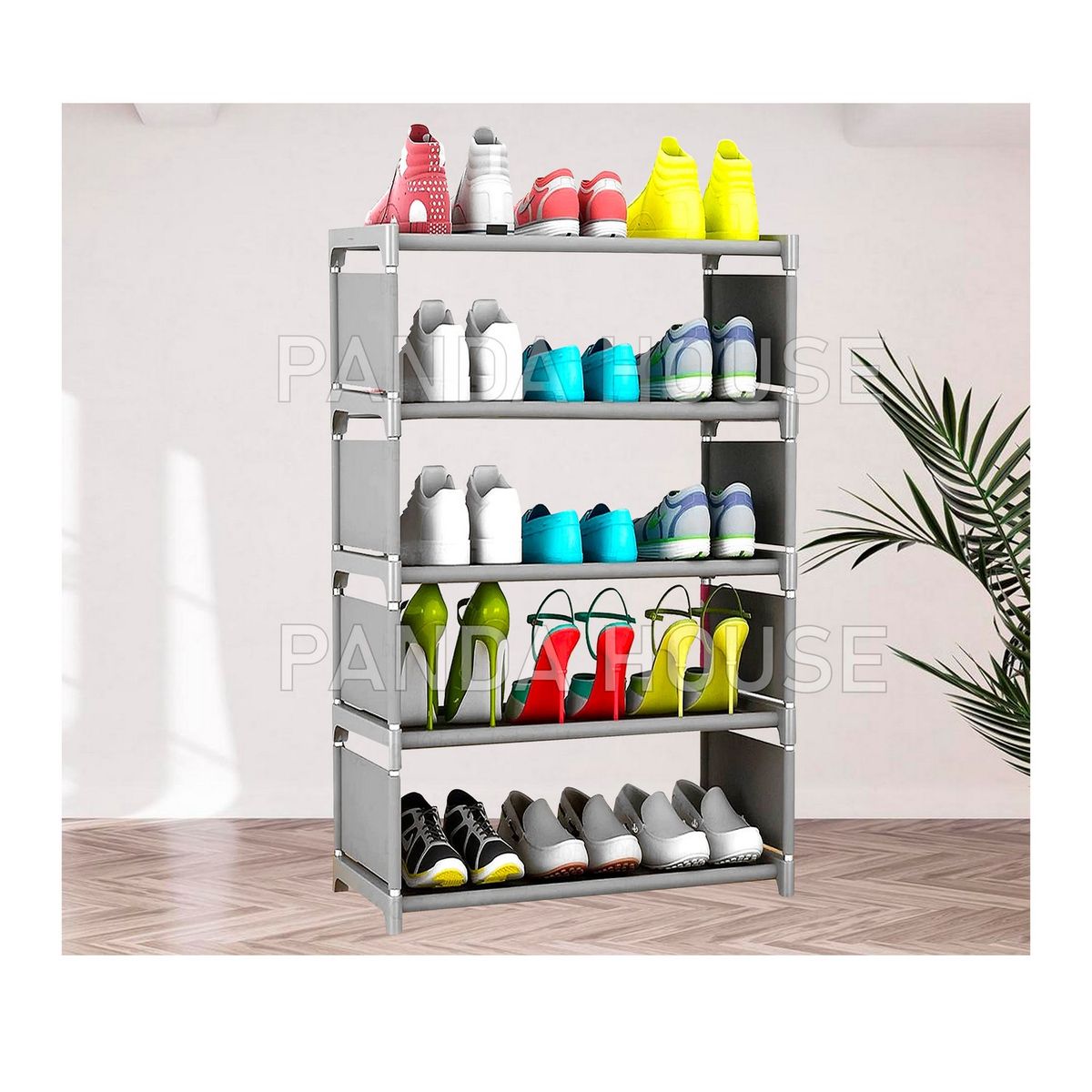 SM - ZAPATERO ORGANIZADOR COLOR GRIS 5 PISOS