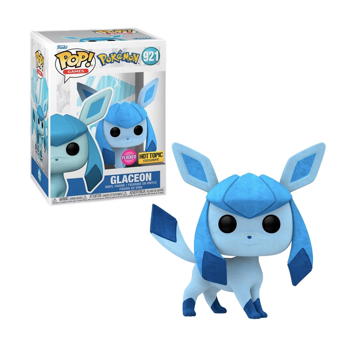FUNKO - Glaceon Flocked Funko Pop 921 Pokemon Exclusivo HT