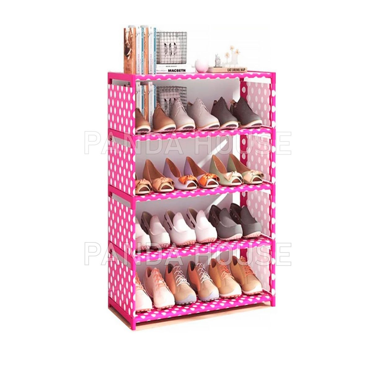 SM - ZAPATERO ORGANIZADOR COLOR ROSADO 5 PISOS