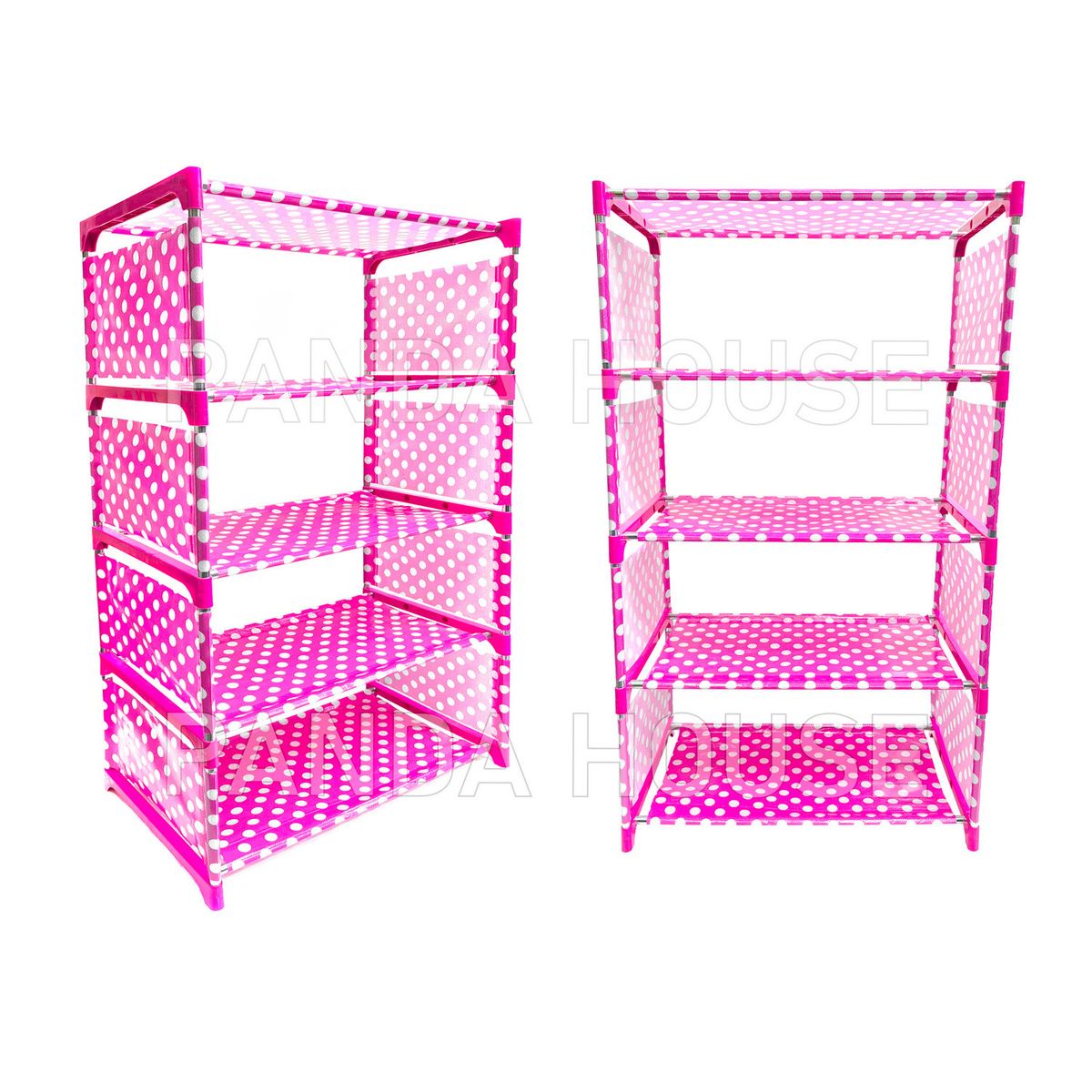 SM - ZAPATERO ORGANIZADOR COLOR ROSADO 5 PISOS