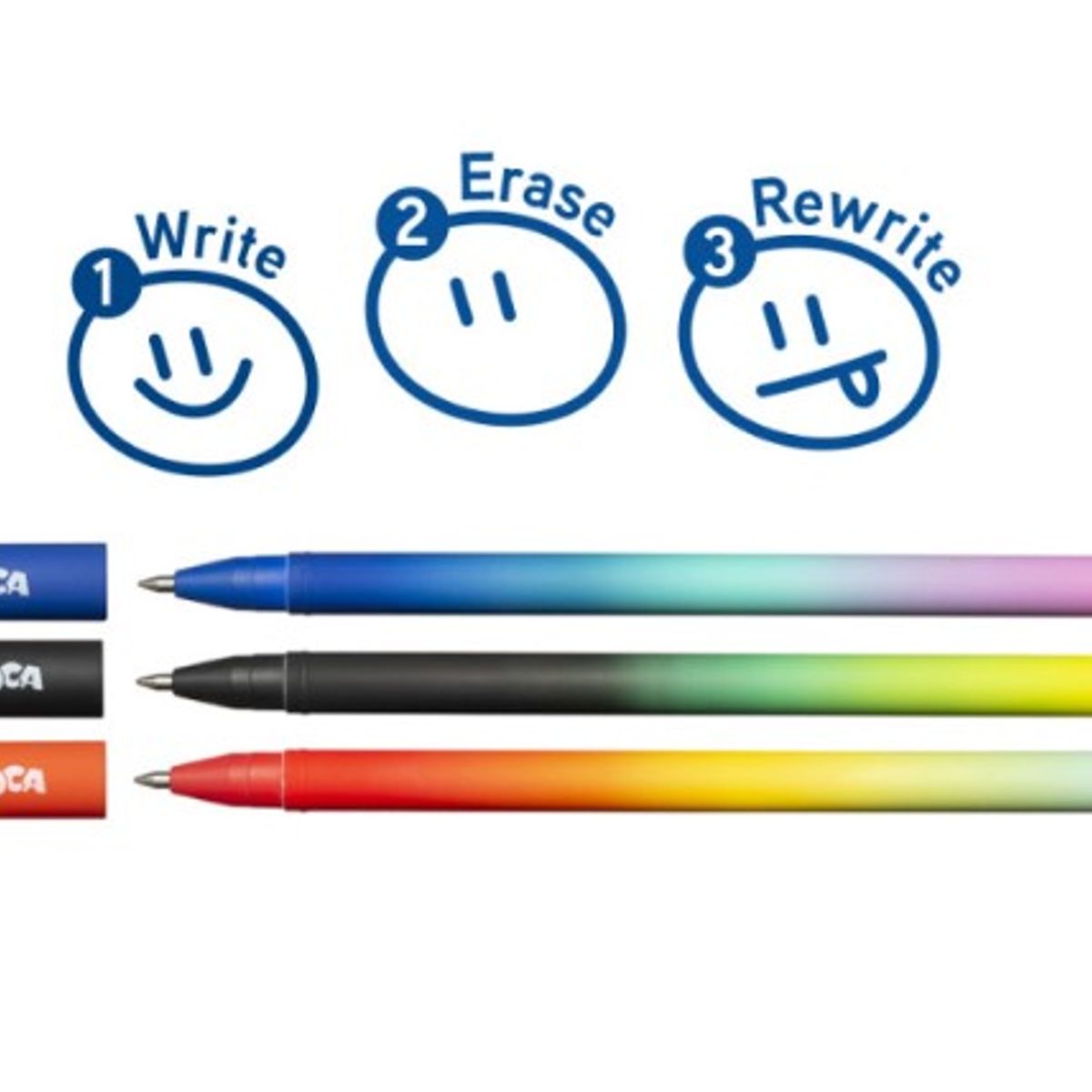 GENERICO - LAPICERO CON BORRADOR 3 UNID - CARIOCA