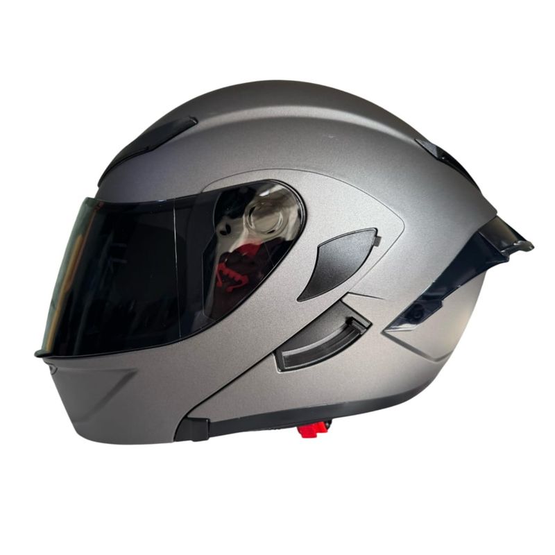 GENERICO - CASCO ABATIBLE XTREME PLOMO VISOR OCURO TALLA L