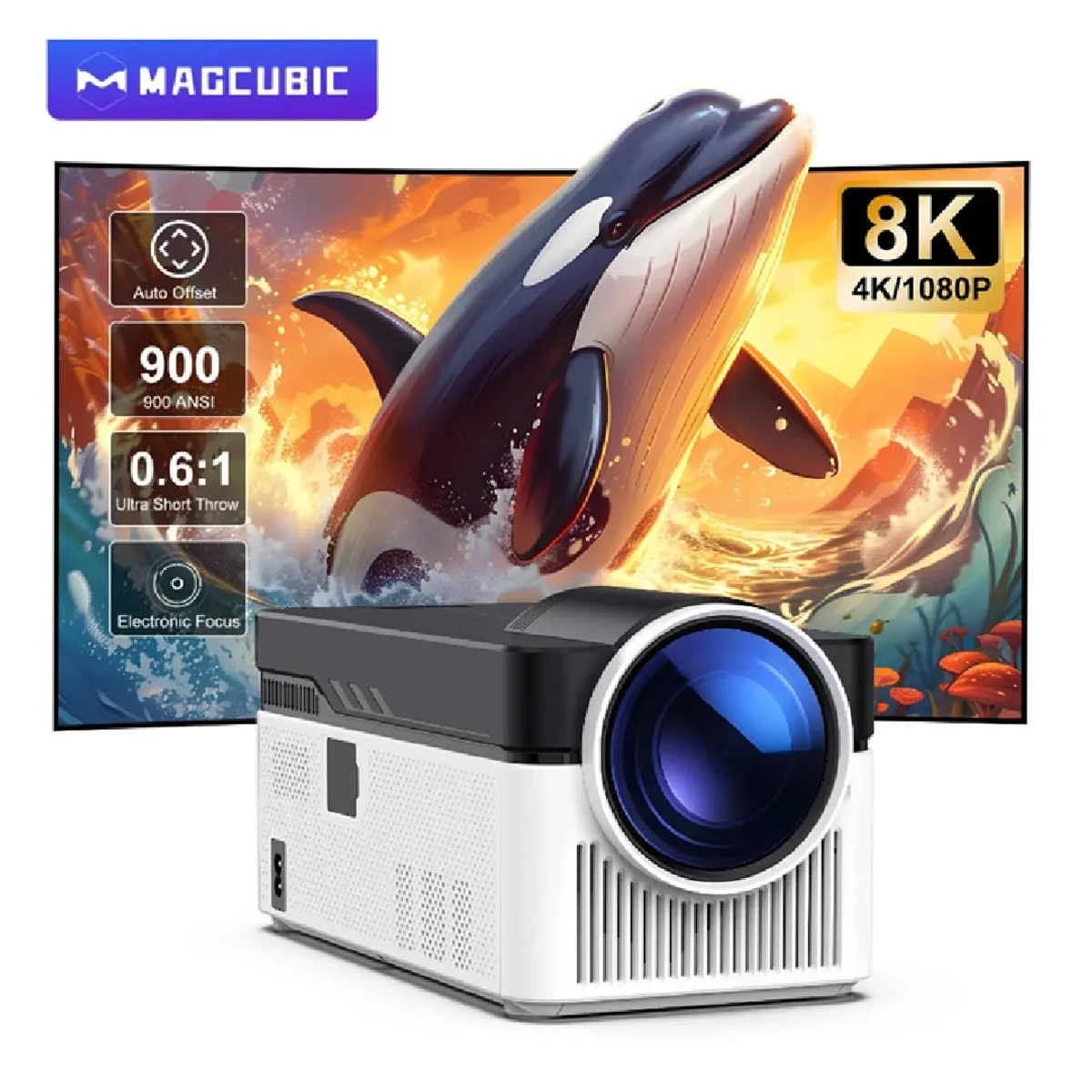 MAGCUBIC - Proyector Portátil Magcubic HY450