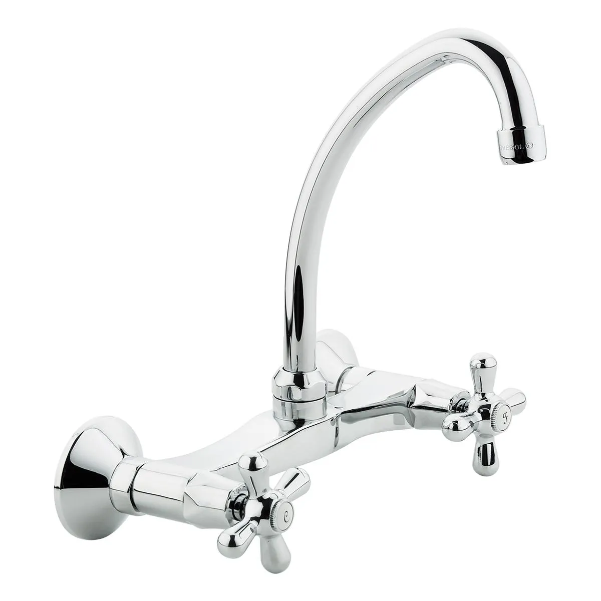 TREBOL - Mescladora para Cocina en Bronce Cromado Plateado