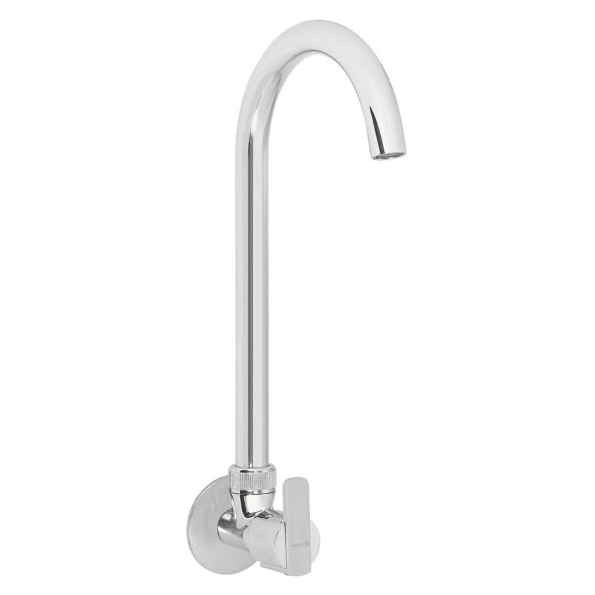 TREBOL - Grifo Tipo Ganso para Cocina en Bronce Cromado Plateado