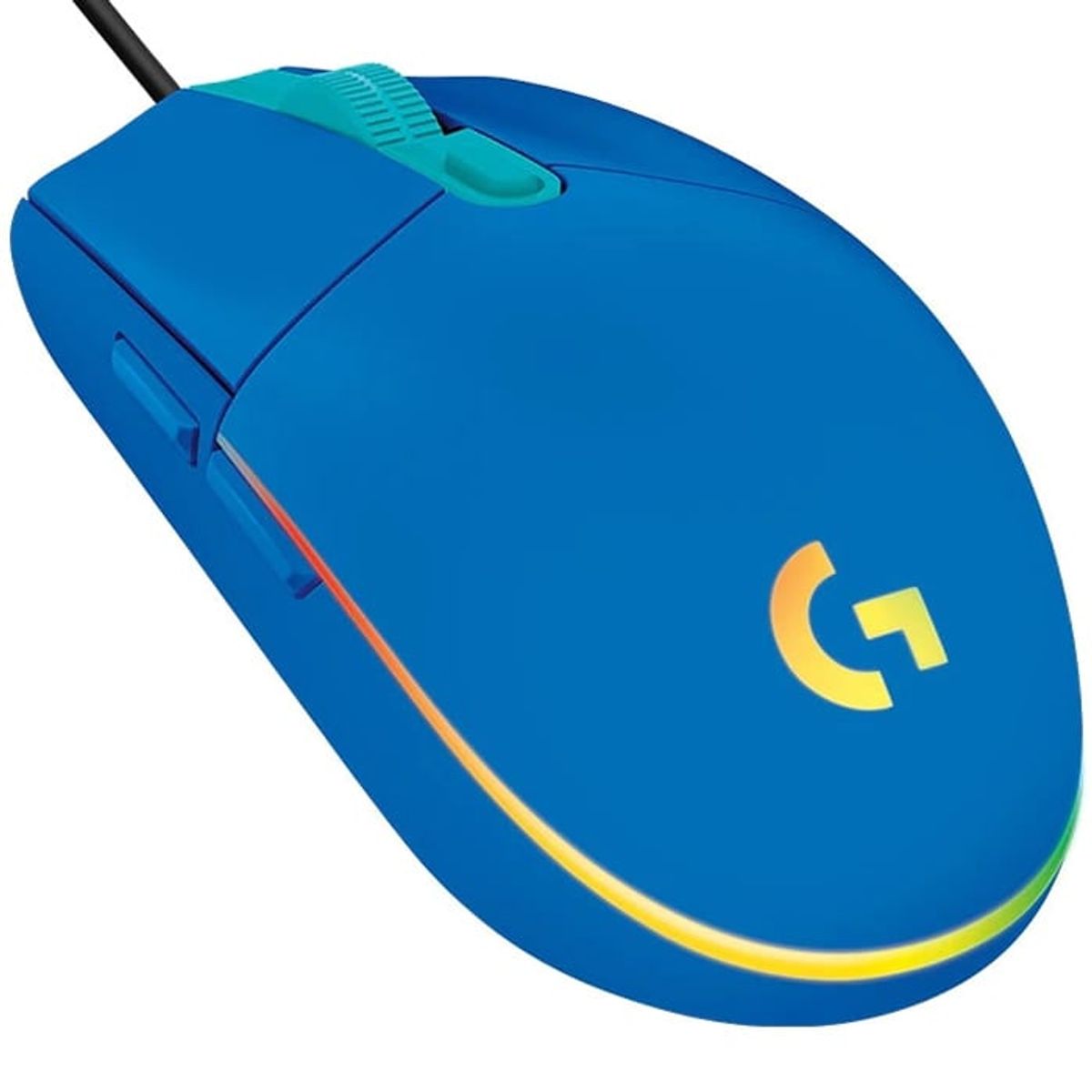 LOGITECH - Mouse Logitech G203 AZUL- RGB LIGHTSYNC Con 6 Botones Para Juegos