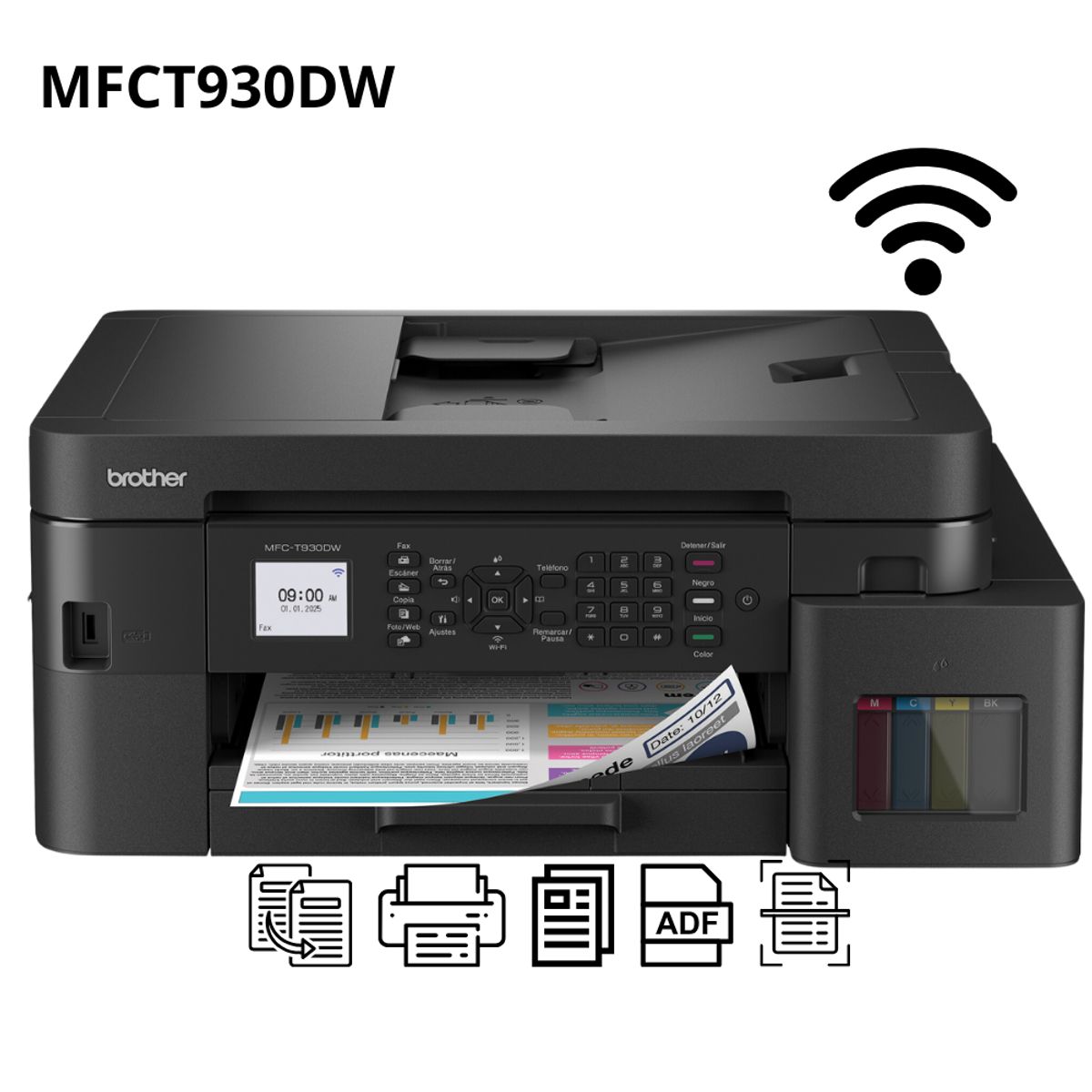 BROTHER - Impresora Brother MFC-T930DW Multifuncional Duplex Wifi