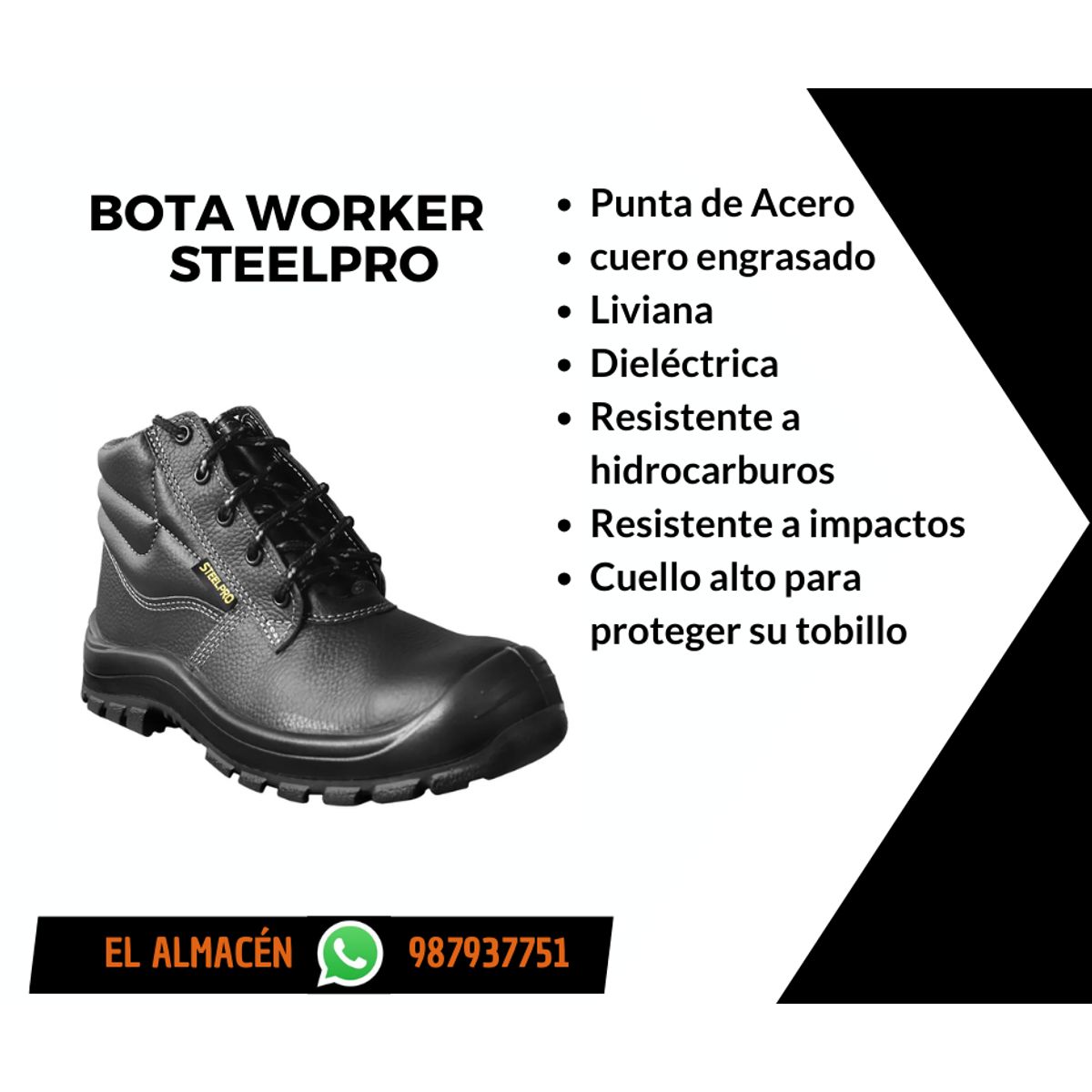 STEELPRO - BOTAS DE SEGURIDAD WORKER - STEELPRO