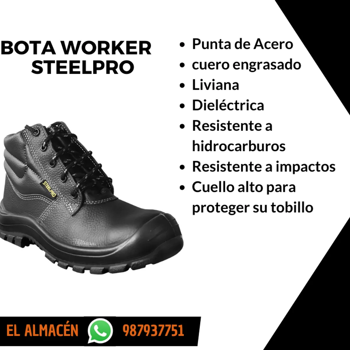 STEELPRO - BOTAS DE SEGURIDAD WORKER - STEELPRO