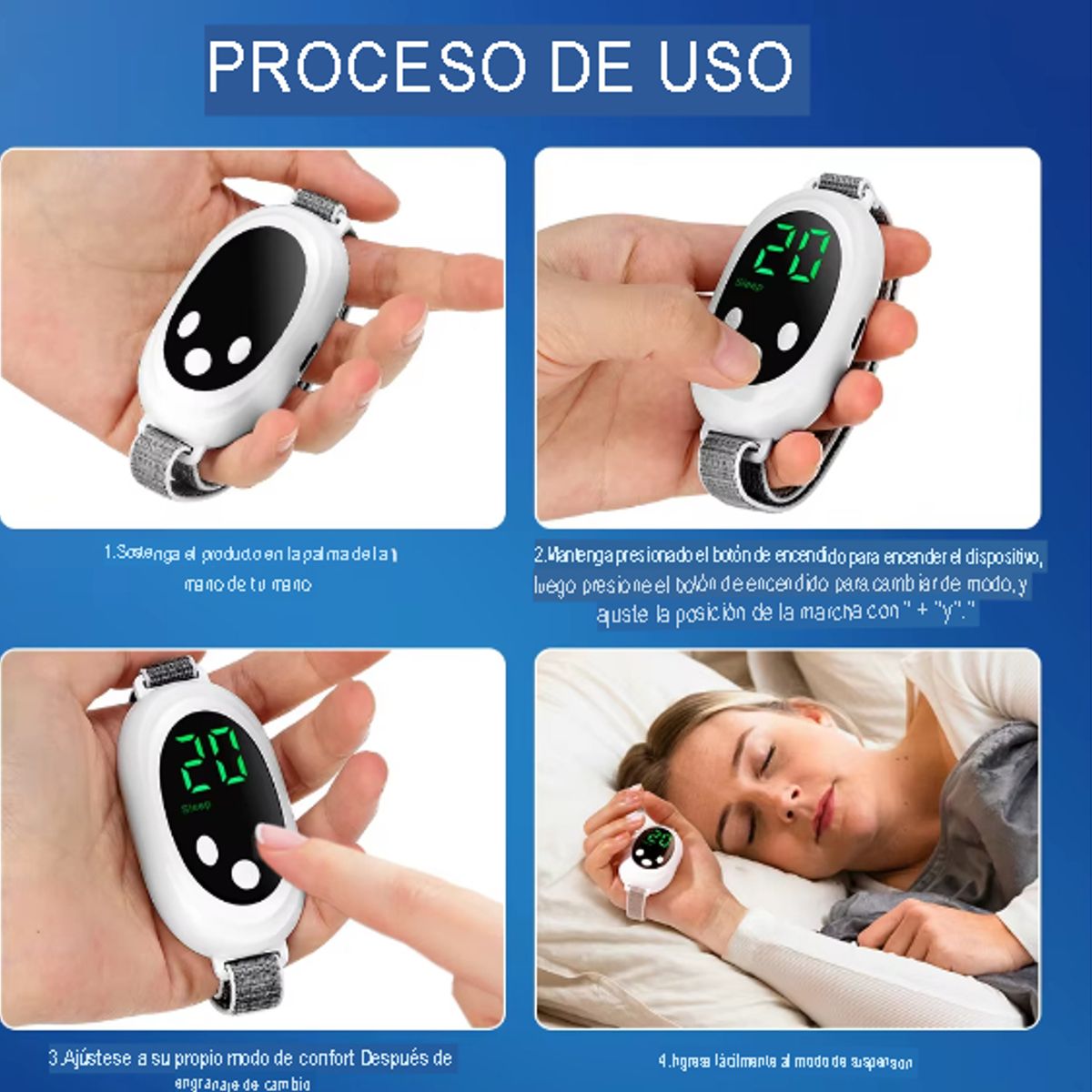 GENERICO - Neurocontrol Dispositivo Para Ansiedad Y Sueño 20 Niveles