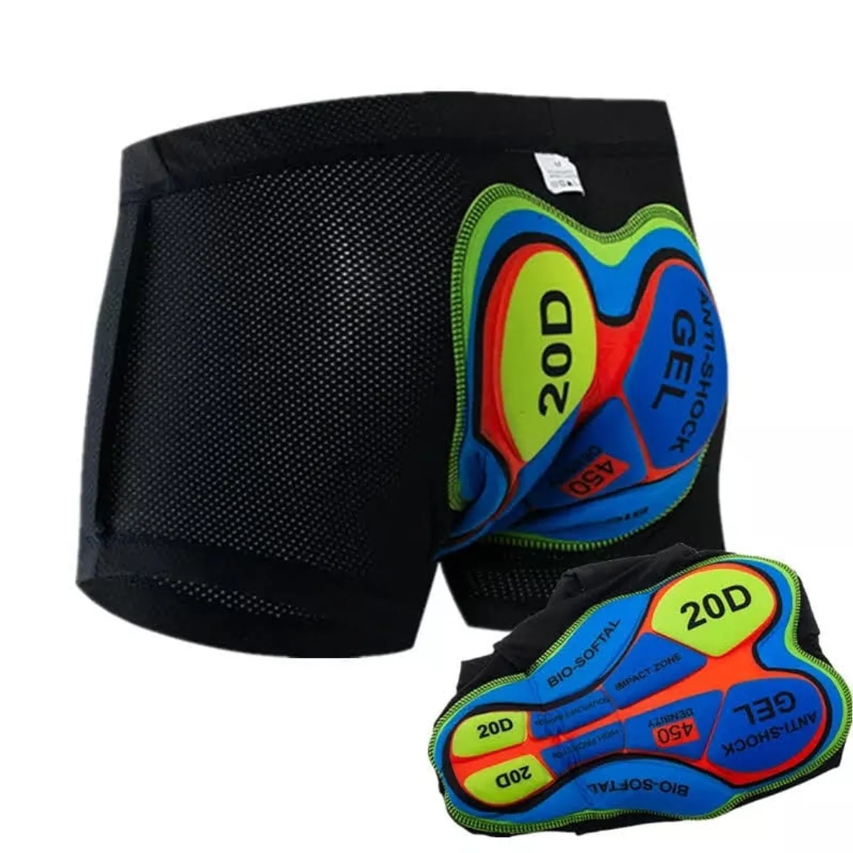 GENERICO - Culote o short con gel 20d para ciclismo - Talla L