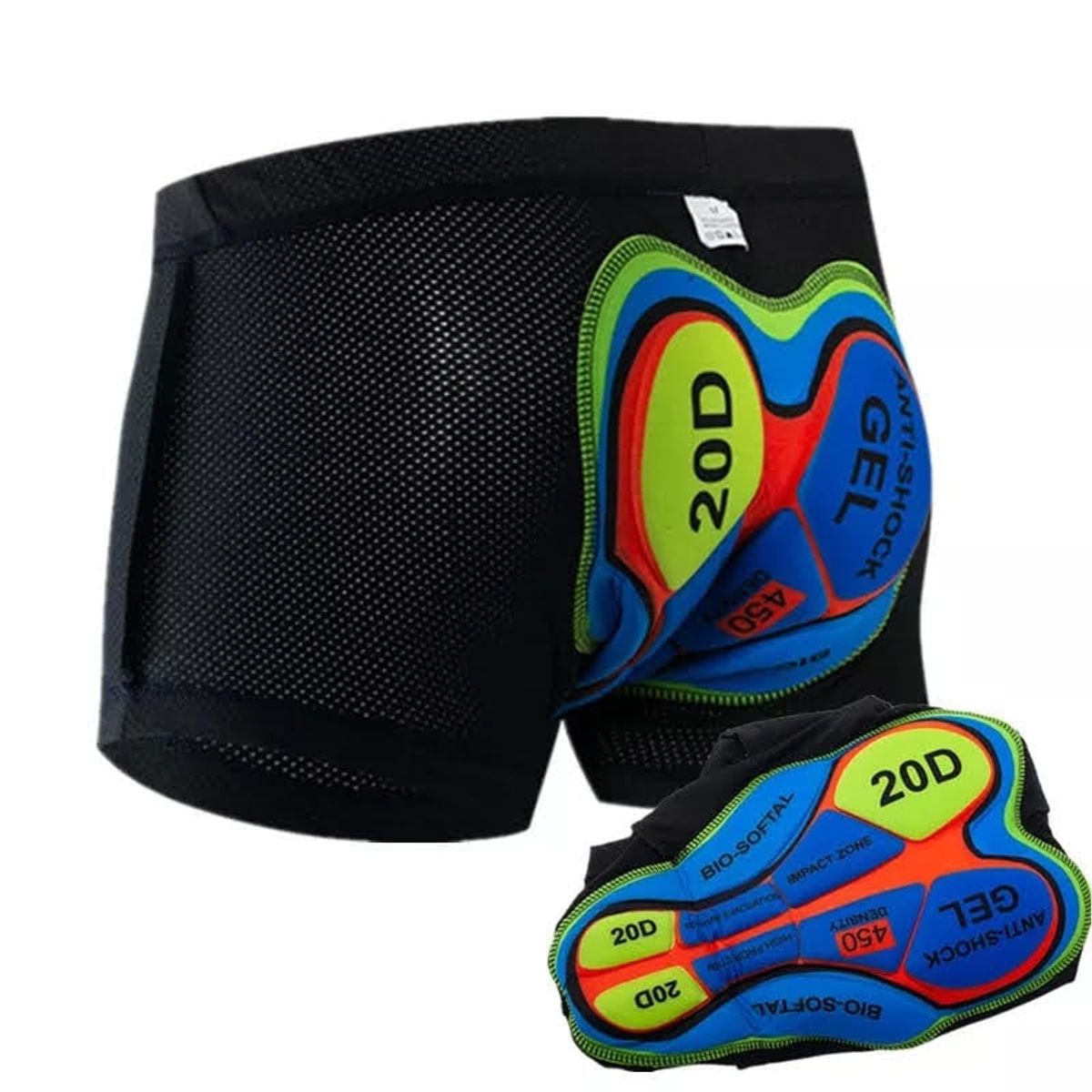 GENERICO - Culote o short con gel 20d para ciclismo - Talla L