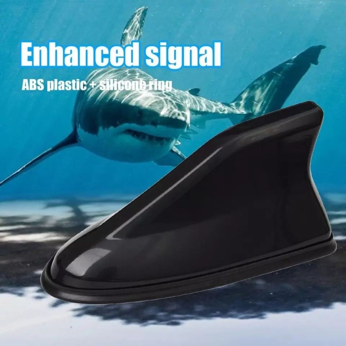 GENERICO - ANTENA DE RADIO ESTILO ALETA DE TIBURÓN  NEGRO