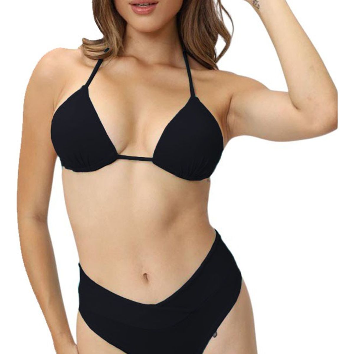 GENERICO - Bikini Control De Abdomen Copa Forro Aq-45 Color Negro
