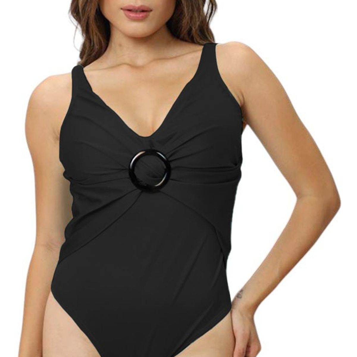 GENERICO - Enterizo Corte V Con Regulador Y Copa Aq-70 Color Negro