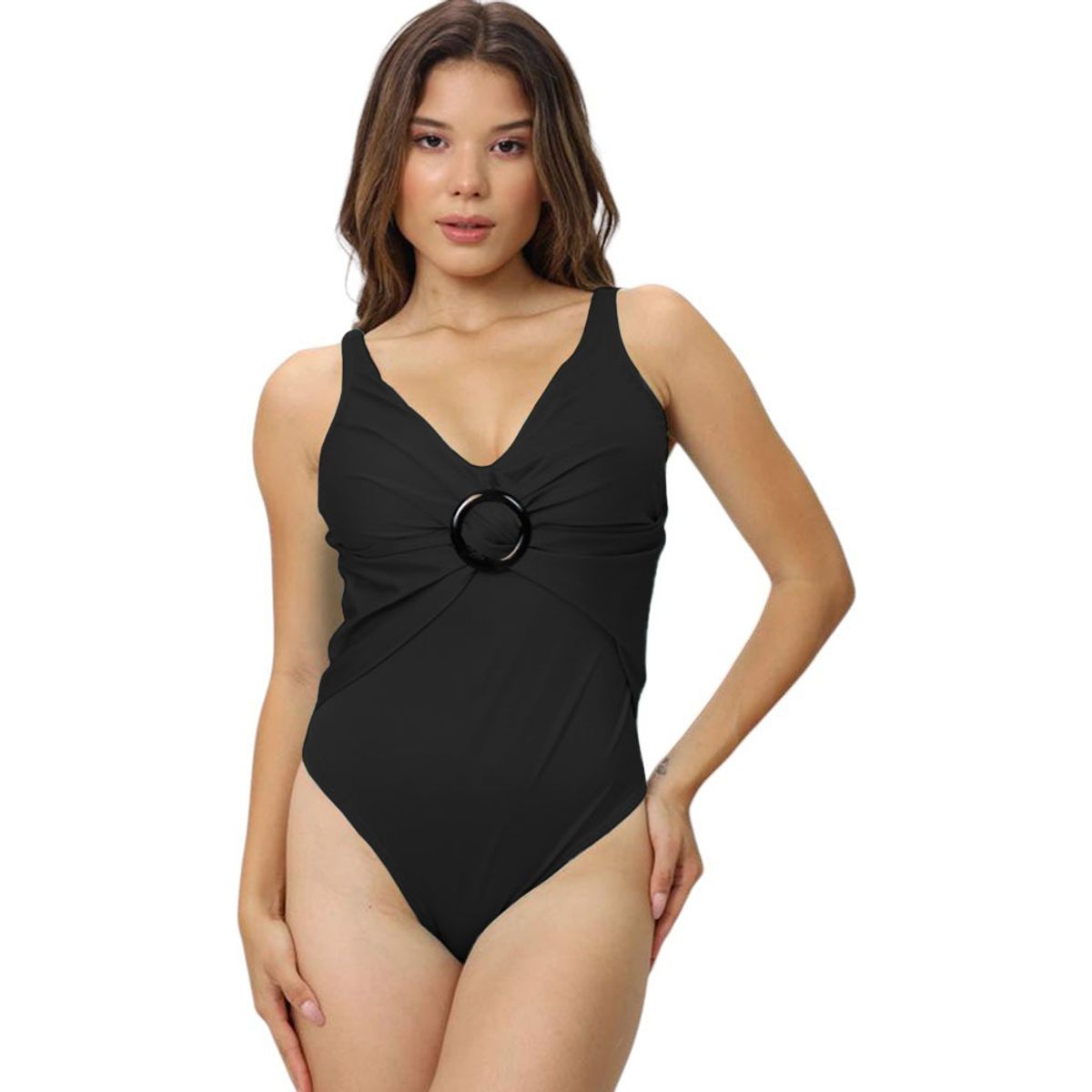 GENERICO - Enterizo Corte V Con Regulador Y Copa Aq-70 Color Negro