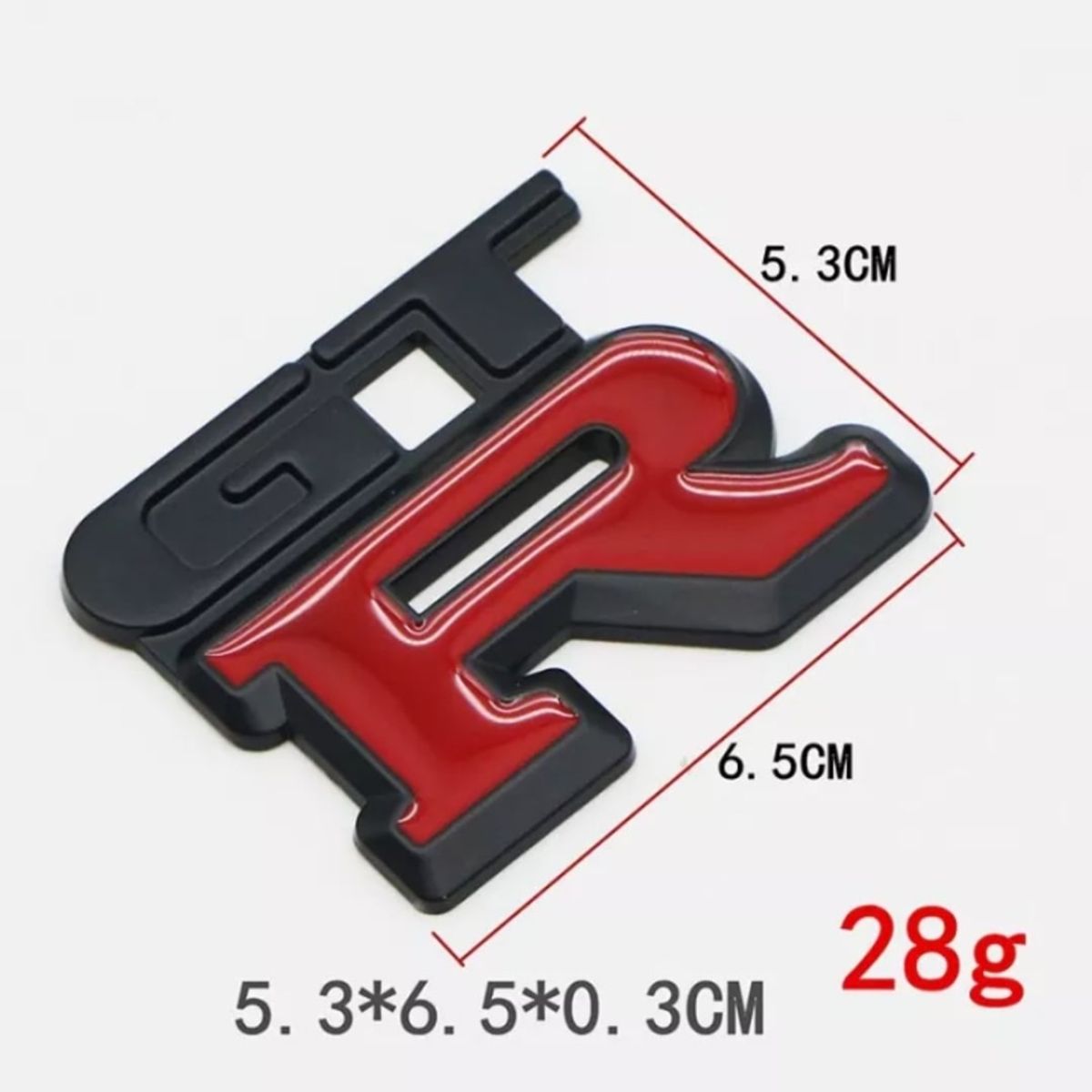 GENERICO - EMBLEMA ADHESIVO " GTR "  NEGRO