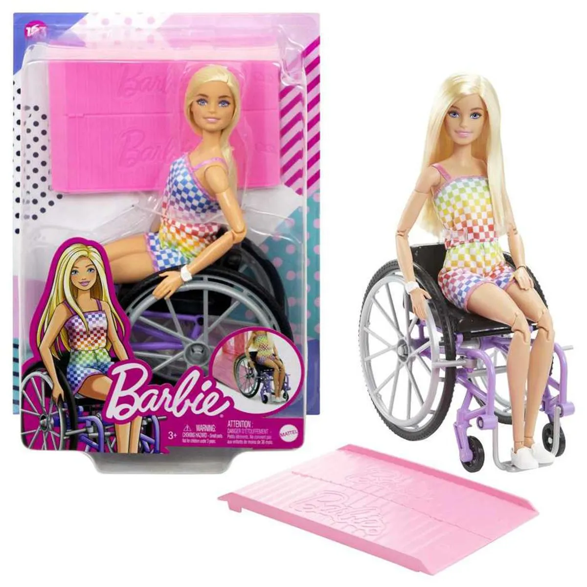 BARBIE - Muñeca Barbie Fashionista Silla Ruedas