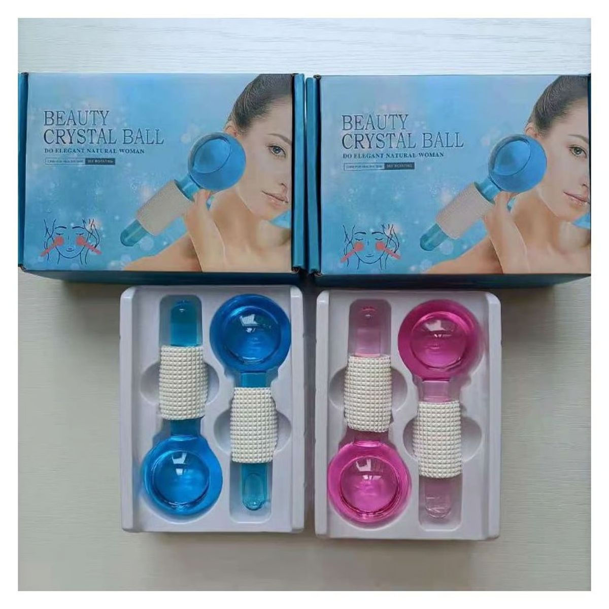 OEM - Ice globes bolas de cristal para masaje y reafirmacion facial