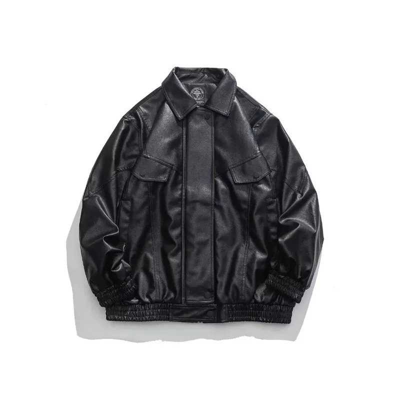 TIOZONEY - Chaqueta de locomotora para hombres - Negro