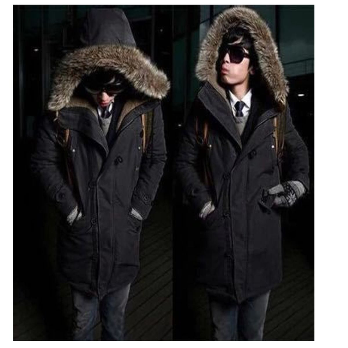 TIOZONEY - Chaqueta de algodón para hombres - Verde