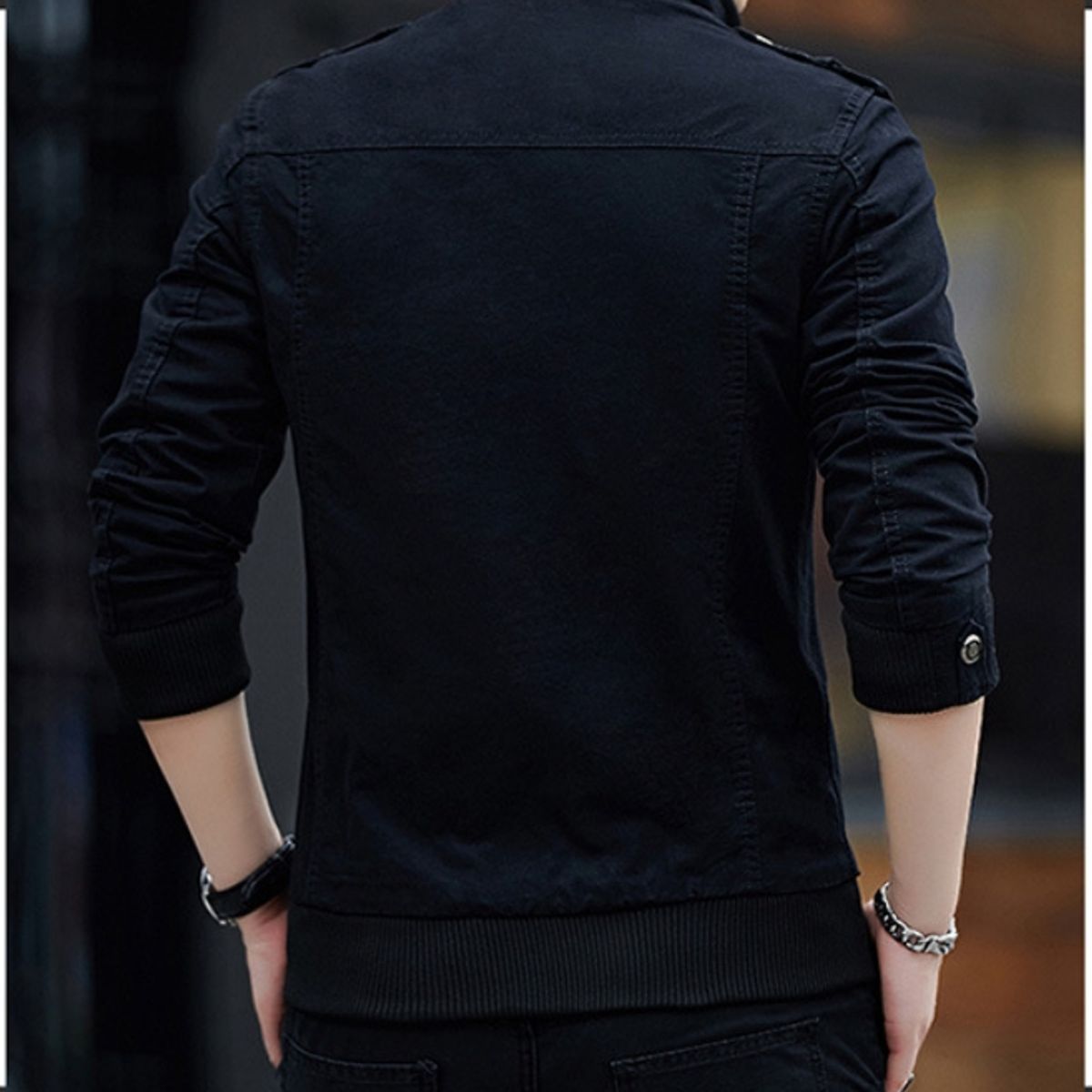 TIOZONEY - Gabardina corta para hombres - Verde