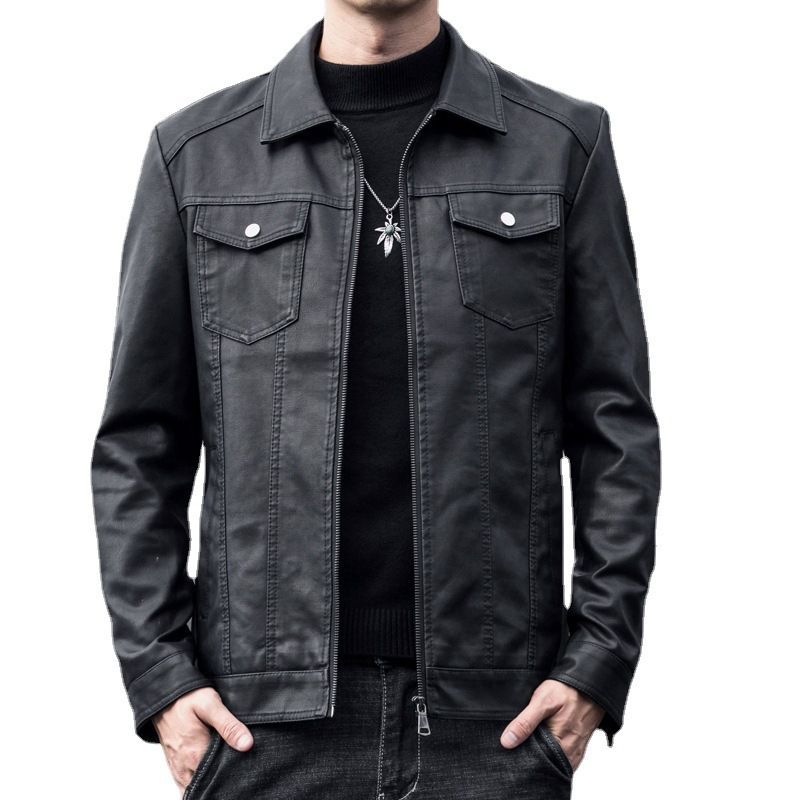 TIOZONEY - Chaqueta de moda para hombres - Negro