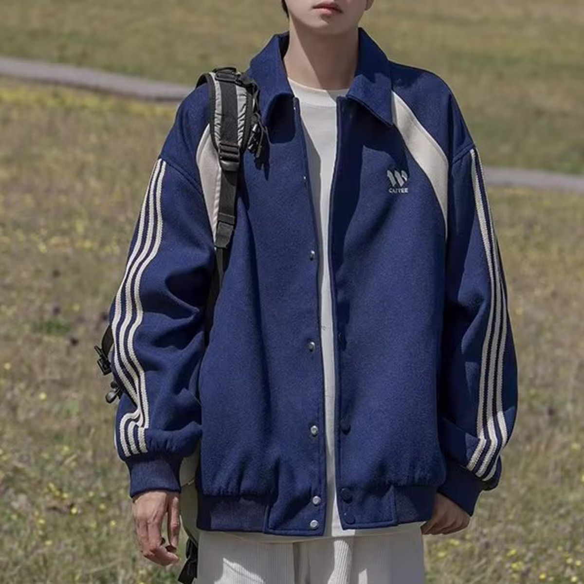 TIOZONEY - Chaqueta para parejas de otoño e invierno - Azul