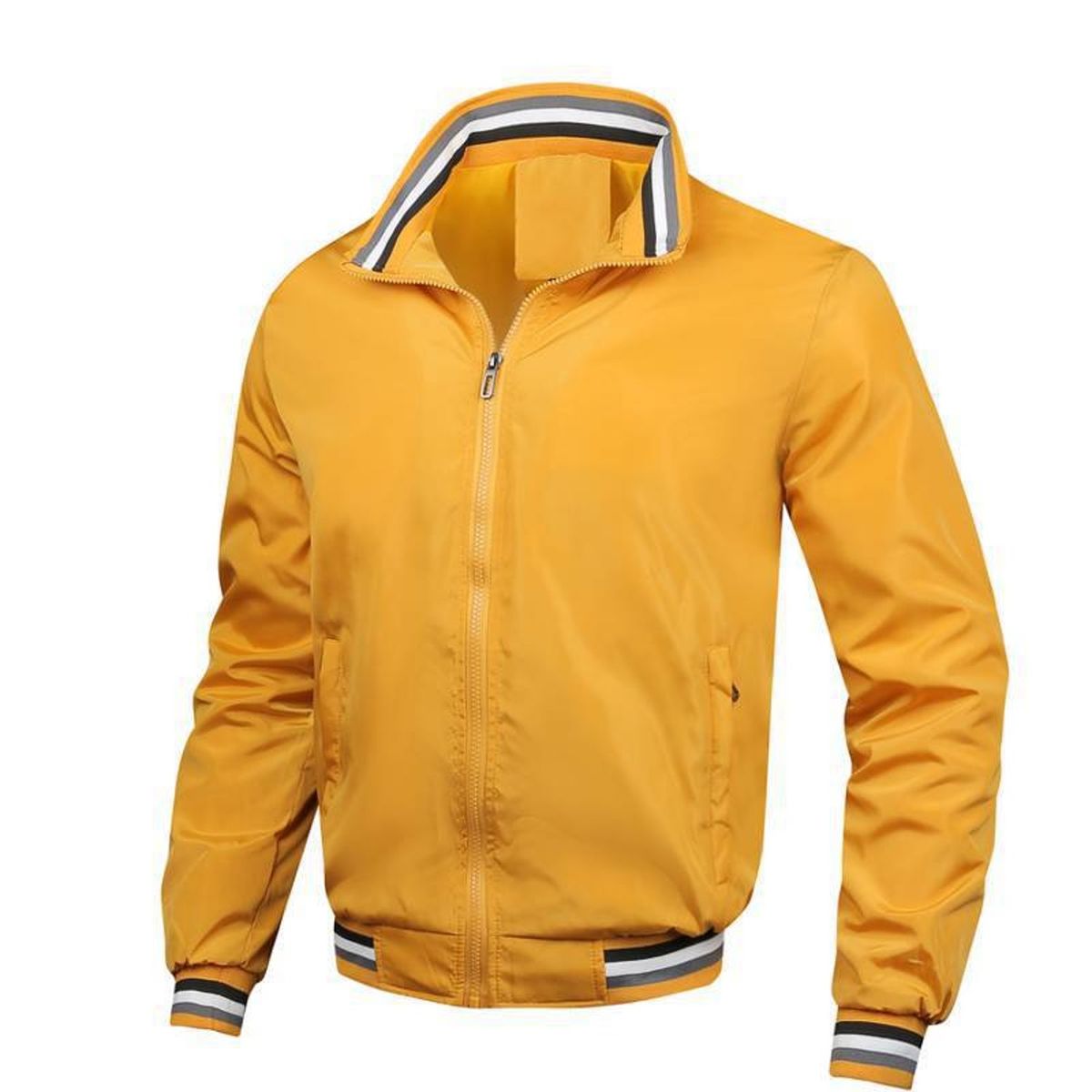 TIOZONEY - Chaqueta casual para hombres - Amarillo