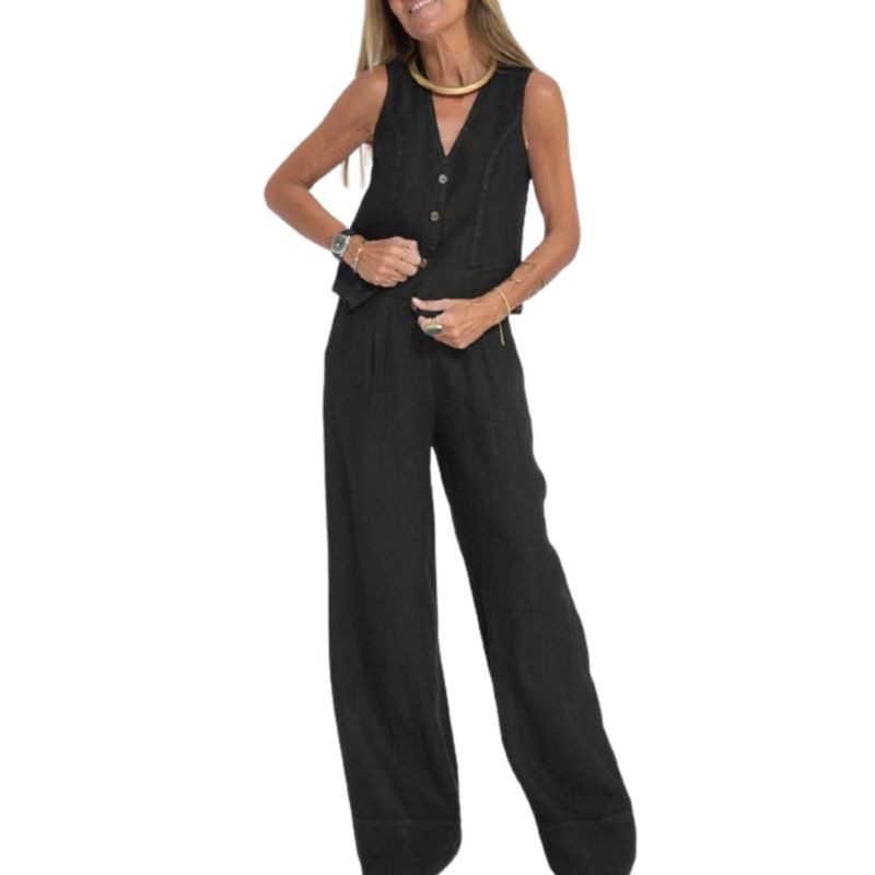 TIOZONEY - Blazer vest y pantalones casuales para mujeres Traje.