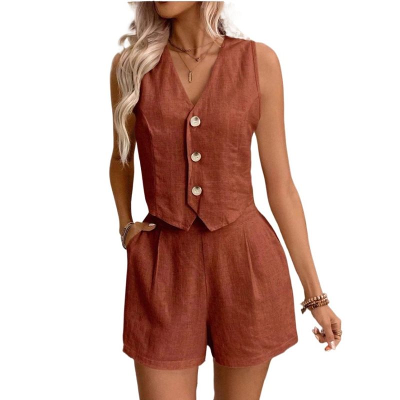 TIOZONEY - Blazer vest y pantalones casuales para mujeres Traje