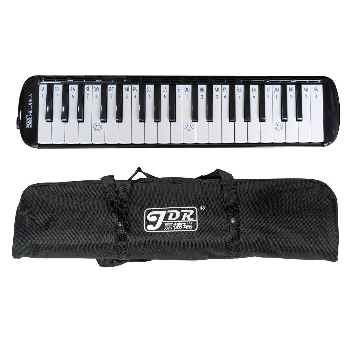 GENERICO - Melódica 37 teclas negra JDR MM37 BK funda.
