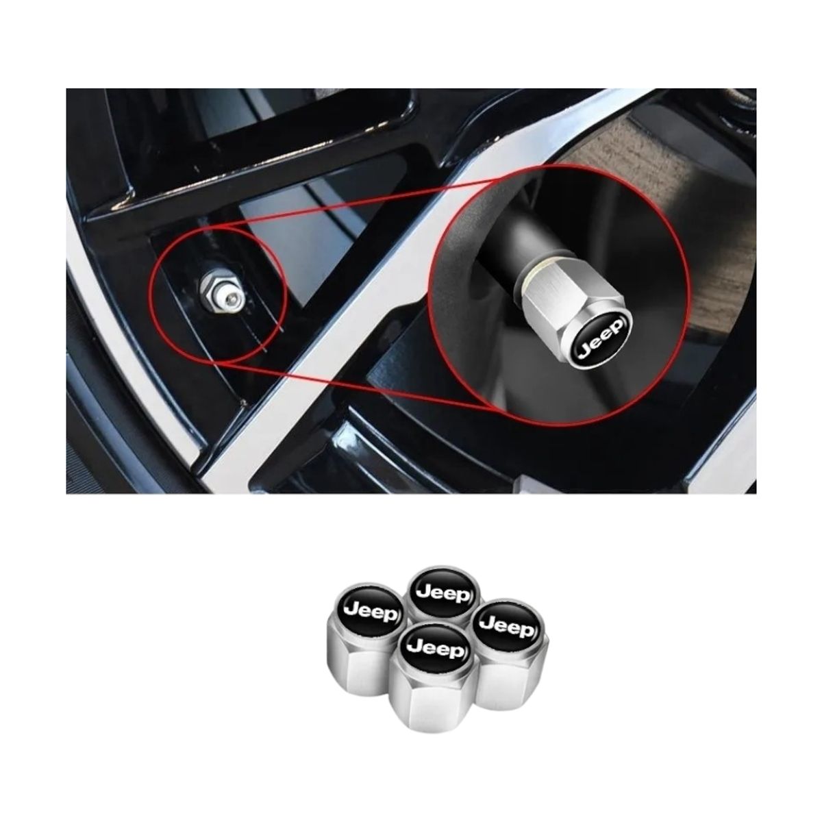 GENERICO - TAPA DE VALVULA PARA NEUMATICO - JEEP