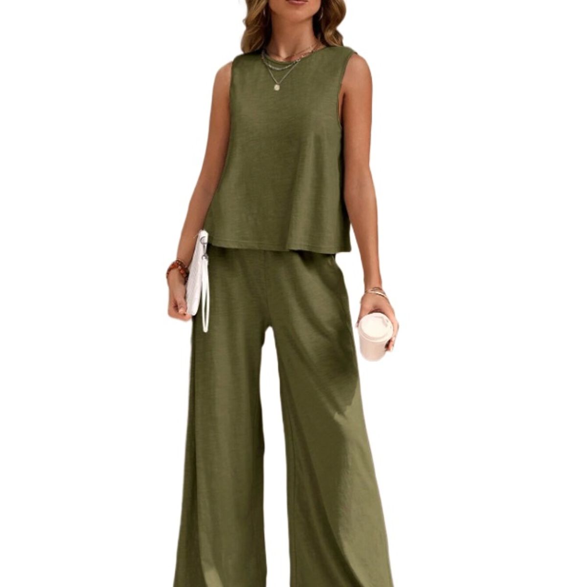 TIOZONEY - Blazer vest y pantalones casuales para mujeres Traje.