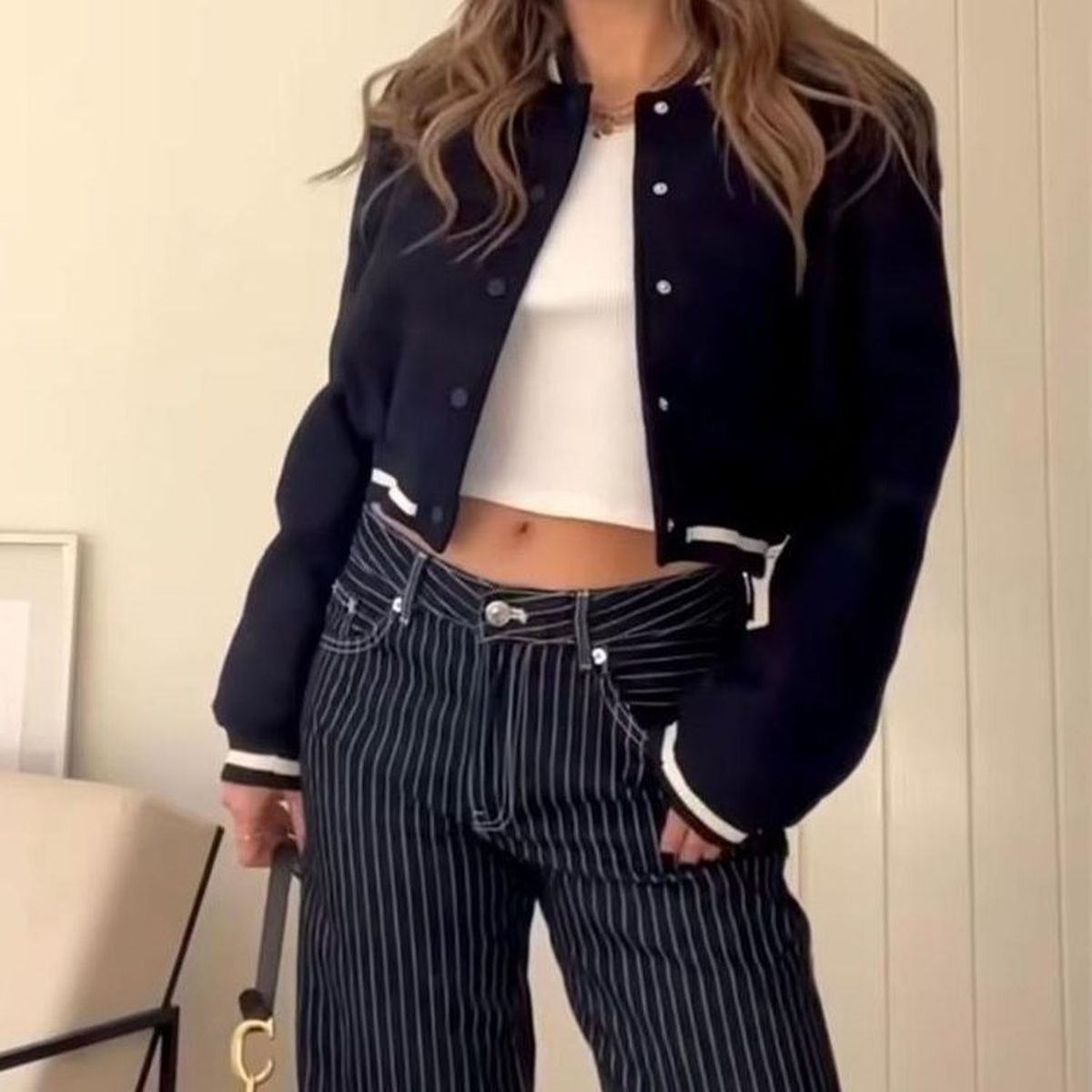 TIOZONEY - Abrigo corto para mujeres - Negro