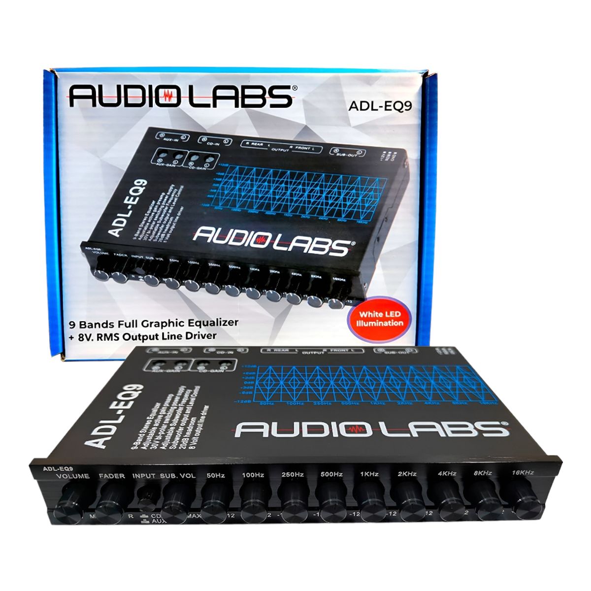 GENERICO - PREVIO ECUALIZADOR GRAFICO - 9 BANDAS - AUDIOLABS