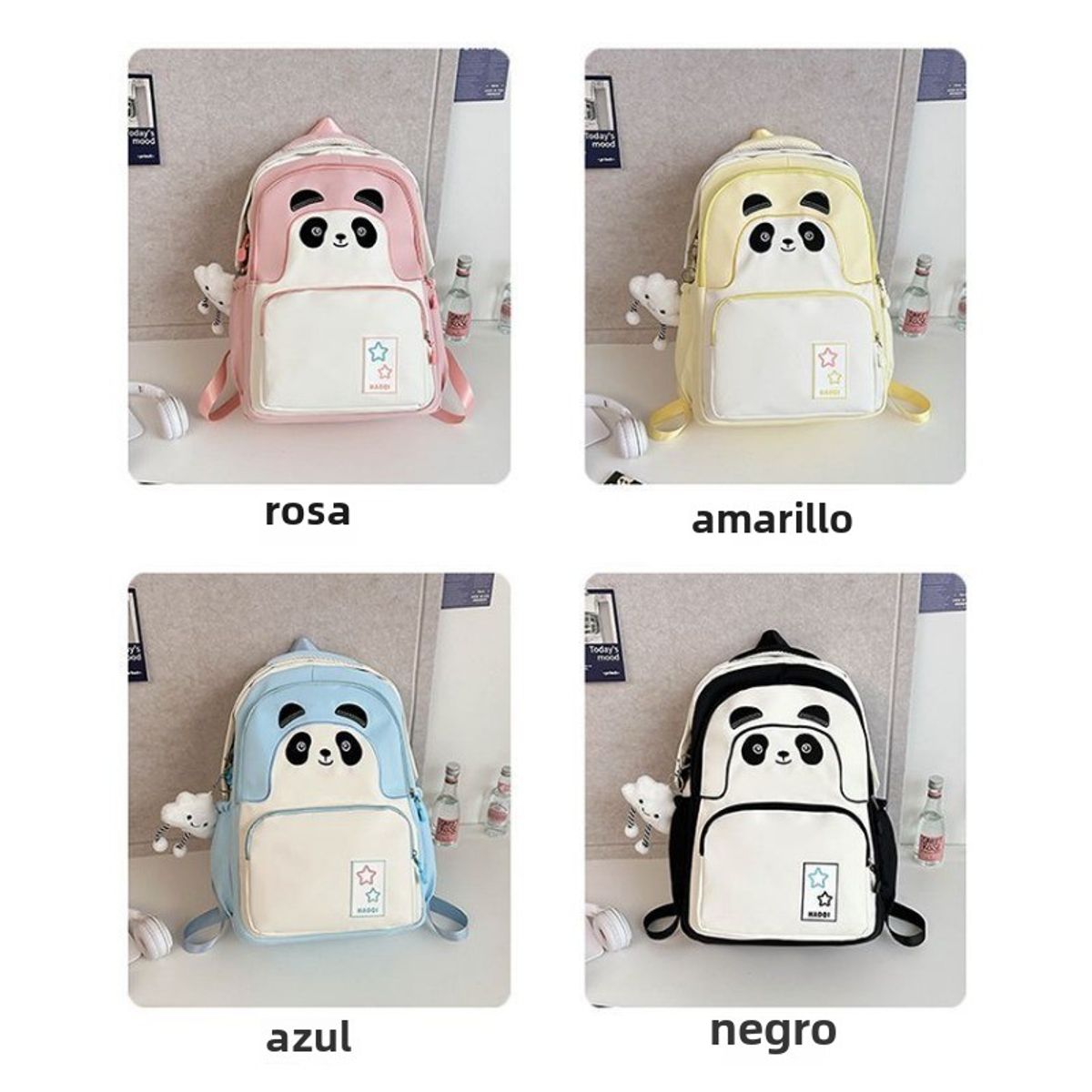 TIOZONEY - Mochila Escolar Panda Estilo INS