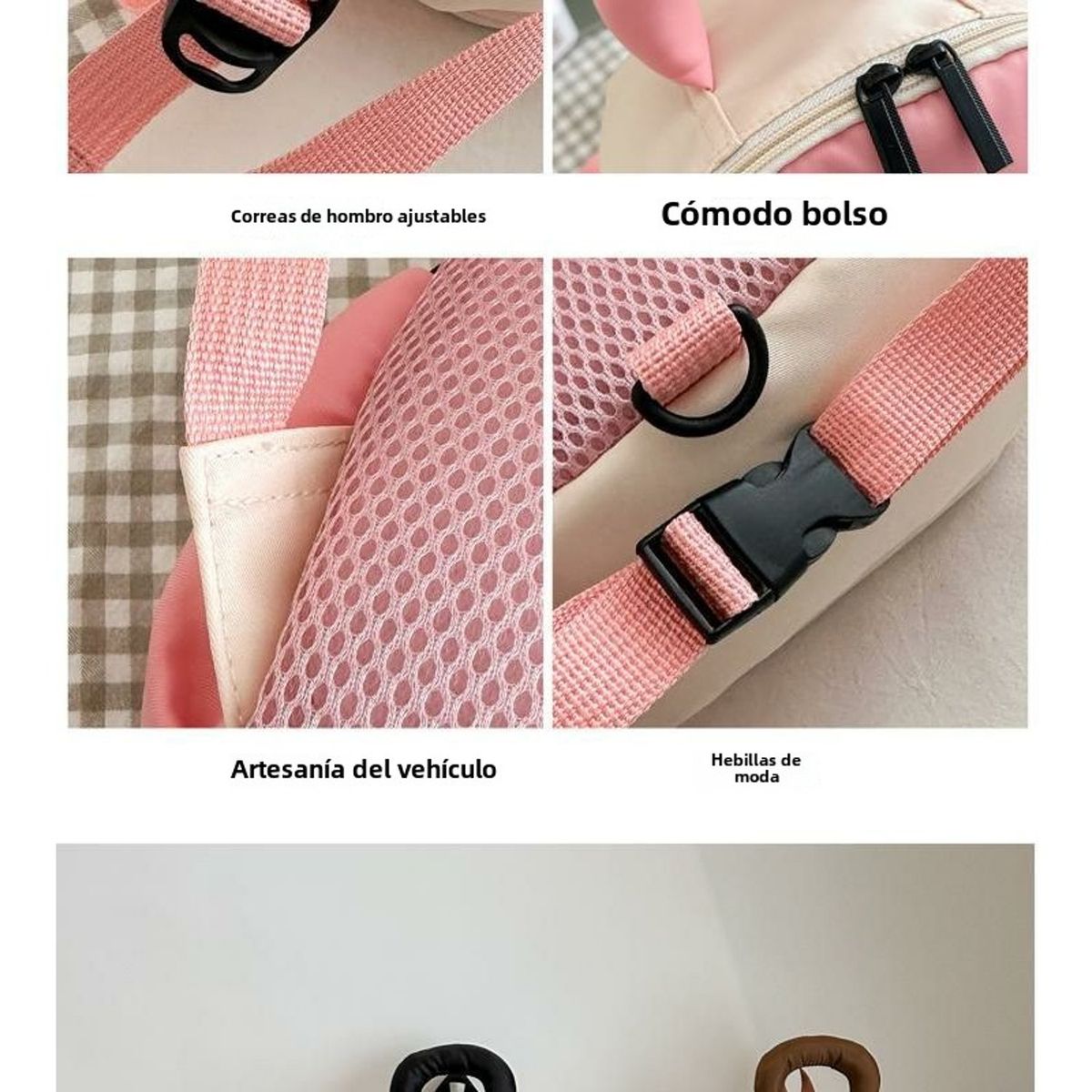 TIOZONEY - Mochila Escolar Panda Estilo INS