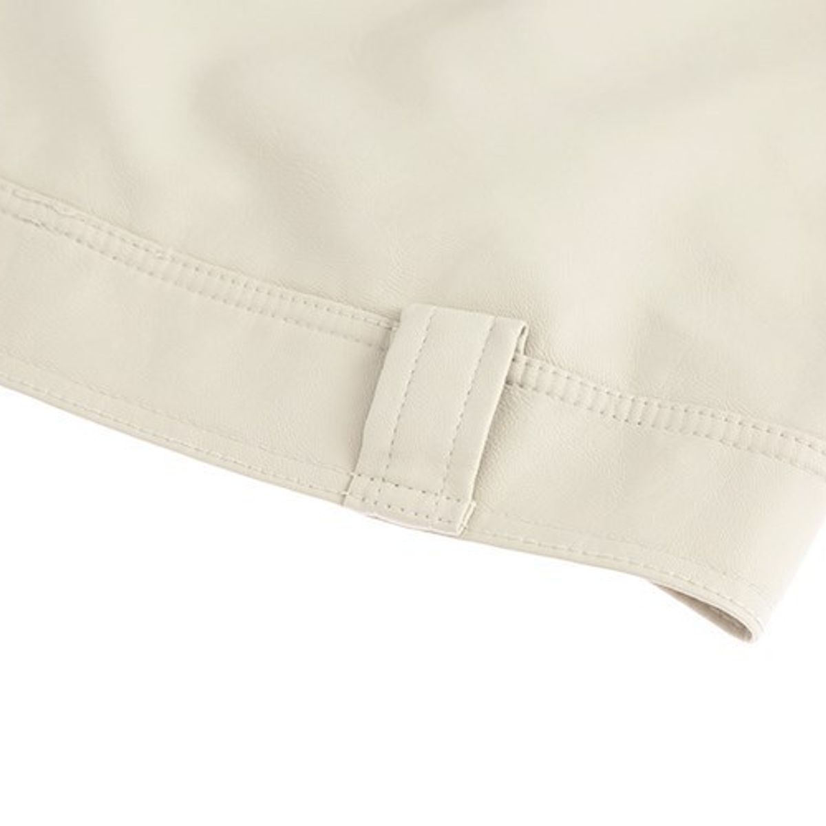 TIOZONEY - Chaqueta PU Sintético Mujer - Blanca