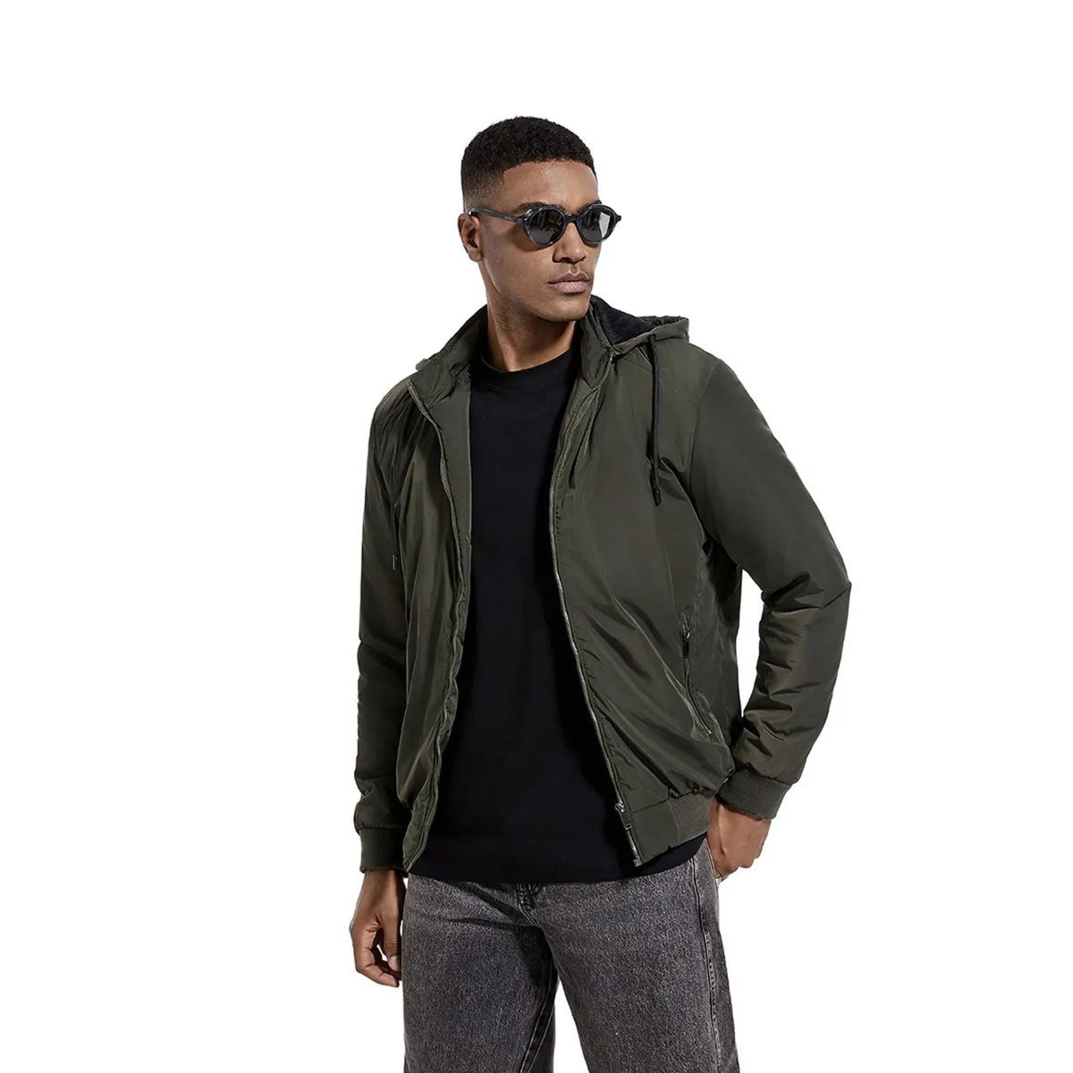 TIOZONEY - Chaqueta con capucha para hombre