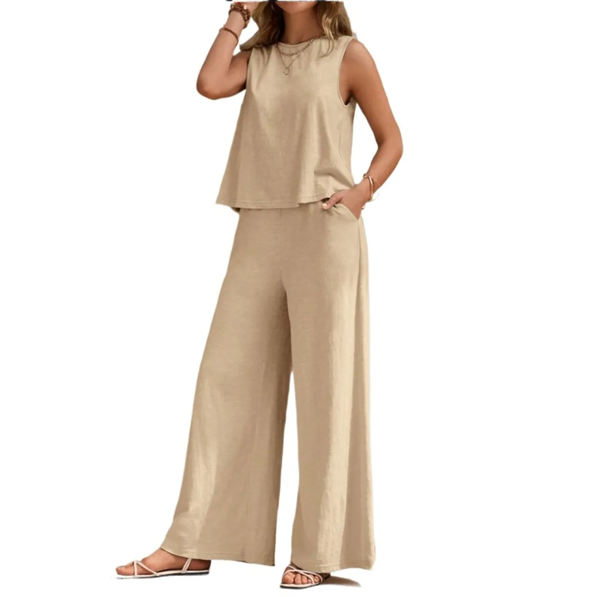 TIOZONEY - Blazer vest y pantalones casuales para mujeres Traje