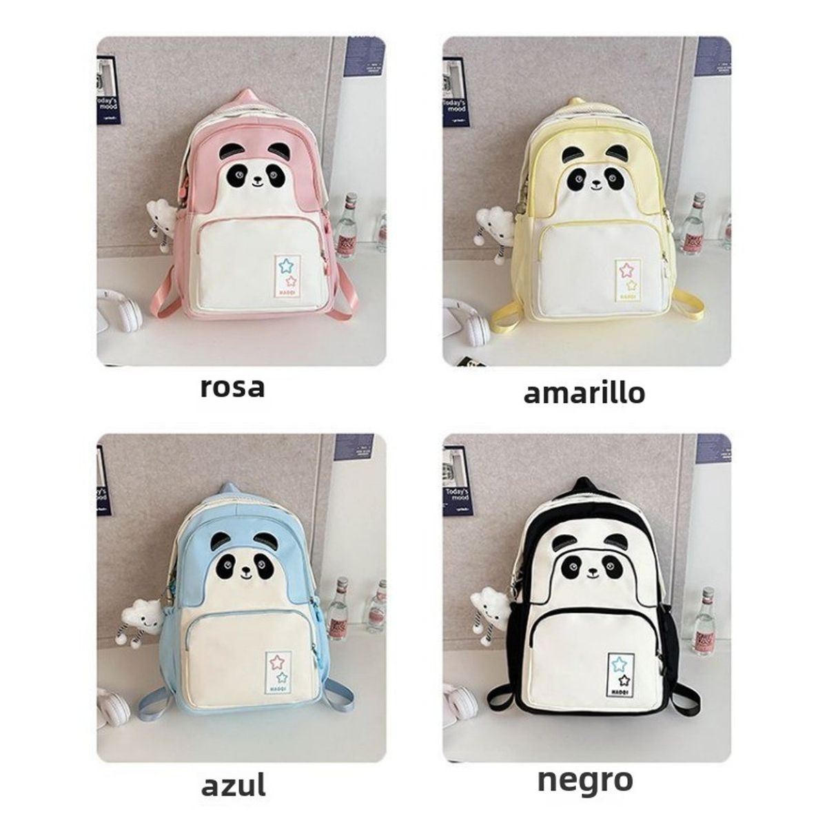 TIOZONEY - Mochila Escolar Panda Estilo INS