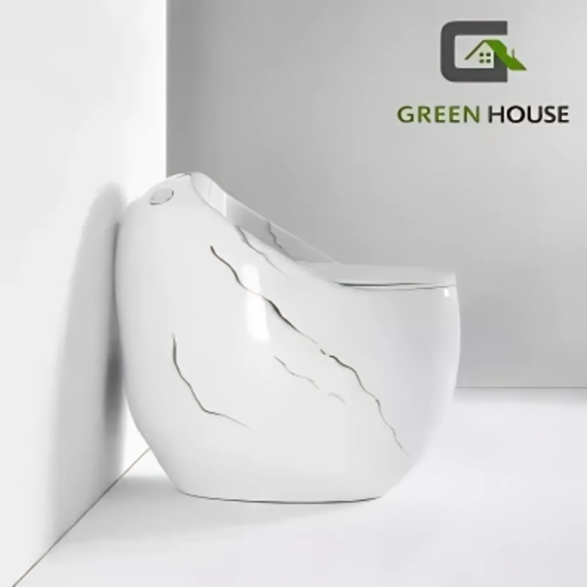 GENERICO - INODORO DE LUJO ONE PIECE BLANCO-MARMOLEADO